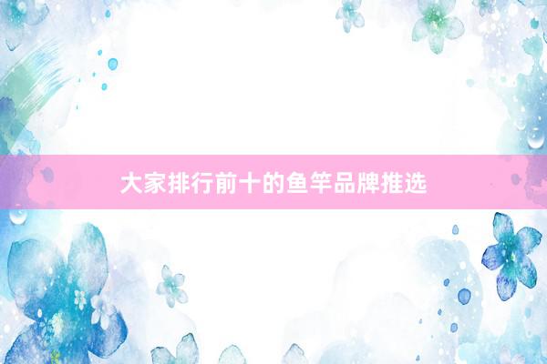 大家排行前十的鱼竿品牌推选